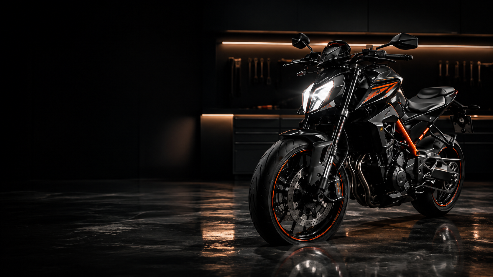 Motorcycle at Gizmoto Leicester motorcycle garage