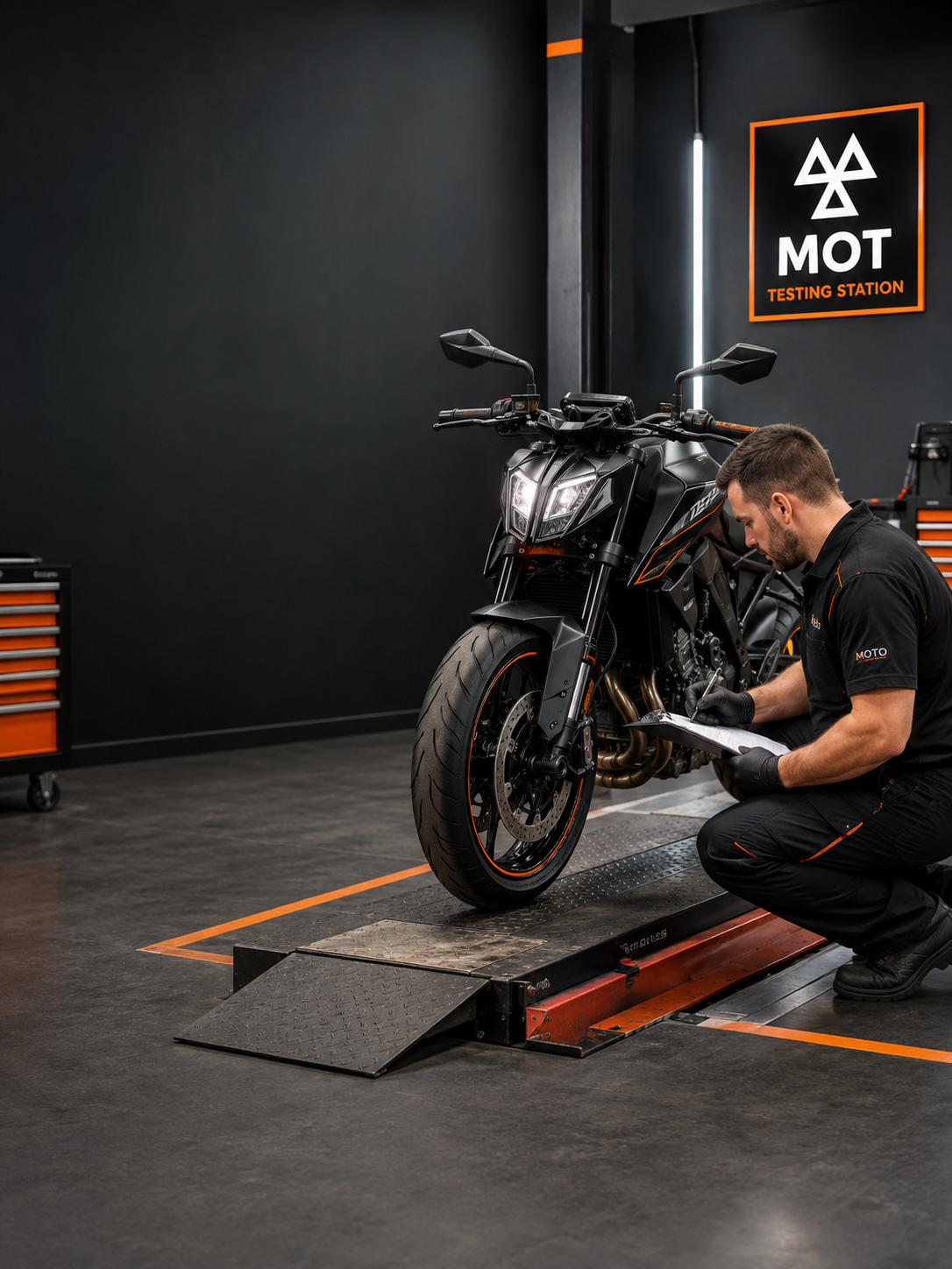 Motorcycle MOT testing at Gizmoto Leicester