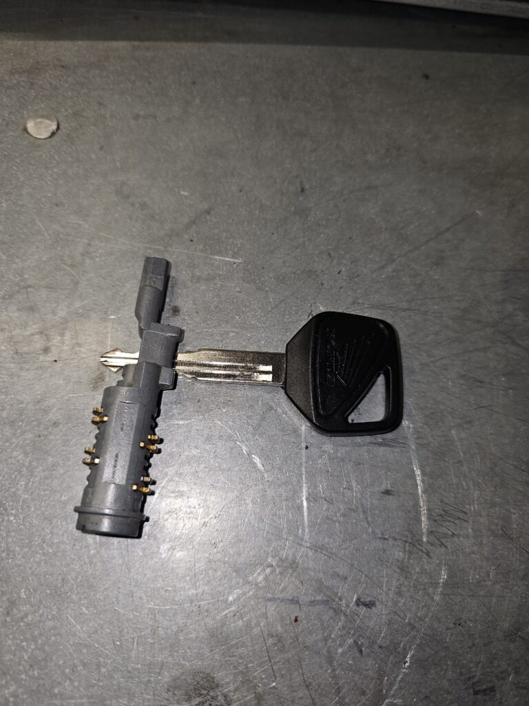 Honda CBF1000 ignition lock decoded to produce a replacement key after all keys were lost